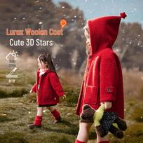 ASK JUNIOR Girls' Winter Fleece-Lined Hooded Padded Jacket 130 red