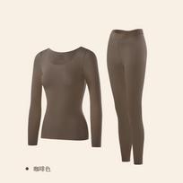 Ultra-Thin Thermal Base Layer Set Women - Warm Long Sleeve Top Pants Nylon Fabric Seamless Comfort Fit L 80-120 lbs gray