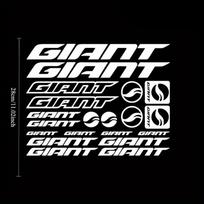 Flat Sticker For KIT GIANT Adhesive Bike Car Stickers, MTB, BDC, Bicycle
