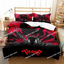 Berserk Anime Bedding Set Print single Comforter Quilt Bed Cover Duvet Cover Pillow Case 3 Pieces Sets Kids Adult Size Linen Set AU Single 140*210cm/55x83in 3pcs