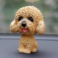 Tabletop Gift Wobble Head Dolls Nodding Puppy Toys Shaking Head Dog Car Ornaments Bobblehead Dog Teddy Yellow