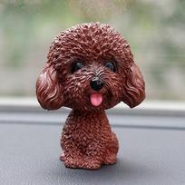 Tabletop Gift Wobble Head Dolls Nodding Puppy Toys Shaking Head Dog Car Ornaments Bobblehead Dog Teddy Brown