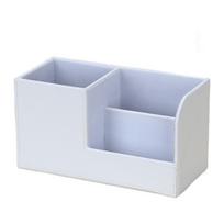 Multi-functional PU Leather Desk Organizer High-end Desktop Stationery Storage Box  School Supplies balta