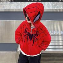 Boys Spider-Man Long Sleeve Hoodie Kids Sweatshirt Toddler Boy Casual Hooded Top 150 raudona