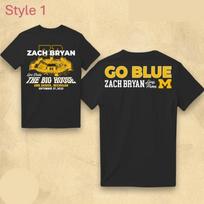 Zach Bryan Live From The Big House Michigan Sep 27 2025 T-Shirt L beige