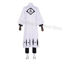 Aizen Sousuke Cosplay Costume Wig Bleach Cosplay Thousand Year Blood War Gotei 13 Team 5 Captain Robe Kimono Outfits L white