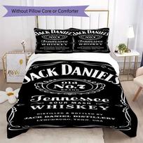 JACK DANIELS whisky Prints bedding, duvet cover and pillowcases, birthday gift (1 duvet cover + 2 pillowcases, pillow insert not included)JM003 200x220cm