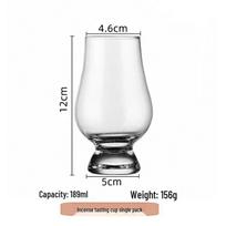 High-End Crystal Whiskey Tasting Glasses: Large Belly Tulip Aroma Cups for Foreign Liquor white