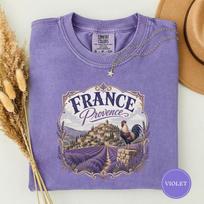 France Provence Shirt, Hilltop Village Shirt, Gallic Rooster Lover Gift, France Travel Gift, France Vacation Tee, Provence Adventure 3XL gray