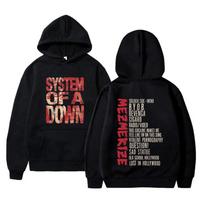 System of A Down Mezmerize Album Graphic Hoodie Men Women Rock Vintage Hooded Tracksuit Men's Fashion Casual Oversized H L black