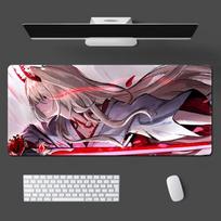Acheron Mouse Pad XXL Honkai Star Rail Anime Desk Mat Cartoon Esports Game Office Locking Mouse Pads 30x80x0.2cm gray