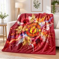 Manchester United Spausdinta Flanelinė Antklodė Šilta Jauki Lovos Pledas Namų Dekoro 80cmx120cm
