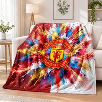 Manchester United Spausdinta Flanelinė Antklodė Šilta Jauki Lovos Pledas Namų Dekoro 150cmx180cm