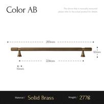 Santaya Solid Antique Brass Handles With Knurled Cross Pattern for Kitchen Cabinet T Bar Pull Bedroom Wardrobes and Drawer Knobs