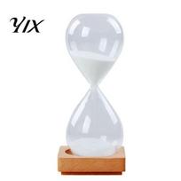 5 Minute Hourglass Timer Minutes Glass with Wooden Base, Modern Decorative Sand Timer, Focus Aid for Tea Making Drop Shape Clock Study Time Management balta