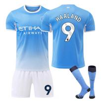Paaugliams Vaikams Suaugusiems Futbolo Aprangos 2026-27 Manchester City Namų #9 HAALAND Sportinio Treniruočių Dėvėjimosi Rinkinys su Kojinėmis 18