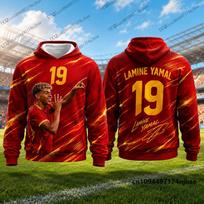 Neymar of Brazil Football Sweatshirts Y2K Children's Hoodies Men's And Women's Hoodies 6XL red