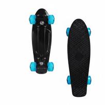 17 Inch Fish Skateboard Light-Up Wheels Mini Cruiser Skateboard Non-Slip Deck Penny Board for Kids, Beginners,Commuting black