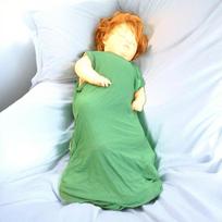 Bamboo Fiber Zipper Sleep Sack Infants Toddlers Fall Anti-Kick Sleeping Bag Breathable Lightweight 80 for height 70-85cm blue