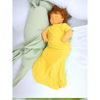 Bamboo Fiber Zipper Sleep Sack Infants Toddlers Fall Anti-Kick Sleeping Bag Breathable Lightweight 100 for height 95-105cm yellow