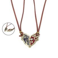 Arcane League Of Legends Katie Leung Vi Heart Necklace For Couples And Friends With Alloy Pendant brown