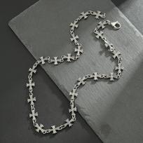 Cross Necklace Men's Versatile Premium Accessories Women's Hip Hop Punk Bracelets European and American Accessories necklace gray