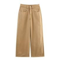 Womens Low Rise Relaxed Straight Leg Jeans Casual Denim Pants L