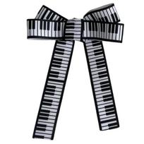 Unique Piano Themed Hair Clip Soft Breathable Hair Barrette Black White Headdress For Adults And Kids Alike gray