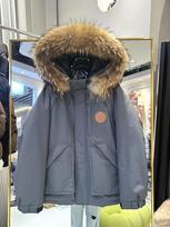 Winter new big fur collar medium and long down jacket women's coat tooling men and women's couples thickened hooded European goods m 55-65kg