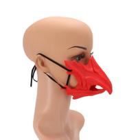 Japanese Writer Red tengu mask beige