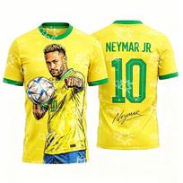 2026 Neymar Jr. Brazil Team Football Jersey Match & Training Kit Summer Sports  T-Shirt Children's Clothing Tee Y2k L
