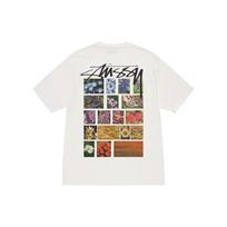 Stussy SS23 Floral Print Crew Neck Pullover T-Shirt 1904884- XL white