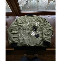 Pure original retro embroidered letter bomber jacket loose baseball jacket trendy brand men and women versatile XL gray