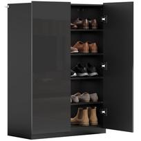 5-Tier Shoe Rack, Adjustable Shelves, 20 Pairs, Black juoda