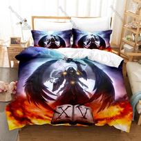 Cool HammerFall Bedding Set Duvet Cover + 2 Pillowcases Swedish Power Metal Hector Knight Hammer Medieval Fantasy Bedroom Decor 100x130CM