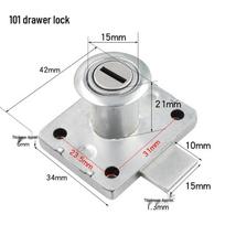 Concealed Furniture Lock for Desk, Cabinet, Wardrobe & Bookshelf 101 Drawer Lock white