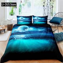 Wave Duvet Cover King/Queen Size 3D Blue Ocean Spray Waves Bedding Set For Kids Teens,Azure Seawater Soft Comforter Cover AU Single(140x210cm)