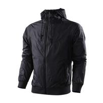 Men's Casual Sporty Windbreaker Hooded Running Jacket for Teenagers L black