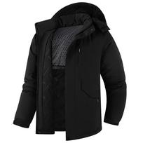 Thick Cotton Jacket For Men, Solid Color, Loose Fit, Thick And Warm Cotton Jacket 4XL black