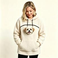 Womens Oversized Hooded Sweatshirt Fleece Pullover With Pet Pocket Casual Warm Top 3XL