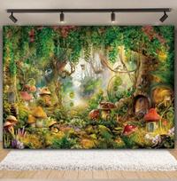 VIKAMA Cartoon Forest Park Theme Party Tapestry for Home Daily Use Banner Decorative for Childrens Room In the House 130X150CM