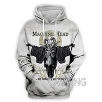 New Fashion Machine Head Rock  3D Printed Clothes Streetwear Men Hoodies Sweatshirt Fashion  Hooded Long Sleeve Pullover Tops 4XL gray