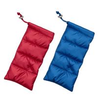 Drawstring Quilted Padded Eyeglass Case Down Jacket Eyewear Protector New Spectacle Case  Travel Red+Blue red