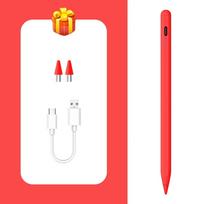 Stylus Pens For Samsung Galaxy Tab A9 A9+ S9FE S9+S8+S7+S7FE S6lite A7 A8 A7lite Rechargeable Tilt Touch Pen For Xiaomi Android 6 503-Red