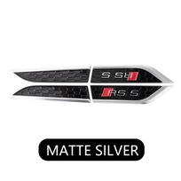 2026 2pcs Car Logo Badge Side Fender Wing Decoration Sticker Auto Styling Modified Accessories For AUDI ABT S5 RS5 SLINE TT A4 A5 A6