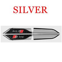 2026 2pcs Car Logo Badge Side Fender Wing Decoration Sticker Auto Styling Modified Accessories For AUDI ABT S5 RS5 SLINE TT A4 A5 A6