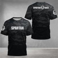 2026 Nauji Spartan 3D Grafikos Spausdinti Marškinėliai Vyrams Sporto Salė Suspaudžiantys Trumpomis Rankovėmis Kvėpuojantys Marškinėliai Apvalia Kaklo Viršus Marškinėliai XXL black