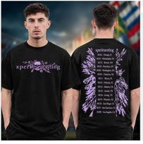 Ken Carson Merch Xperiment Tour 2026 Floral Tour Dates Black Two Sided T-Shirt XL gray
