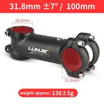 Ultralight Bicycle Stem 25.4mm/31.8mm Bike Handlebar Stem  Accessories 100mm-31.8mm 7 degrees