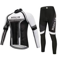 Mens Fleece Long Sleeve Cycling Set Warm Mountain Road Bike Outdoor Sports Gear 5XL
